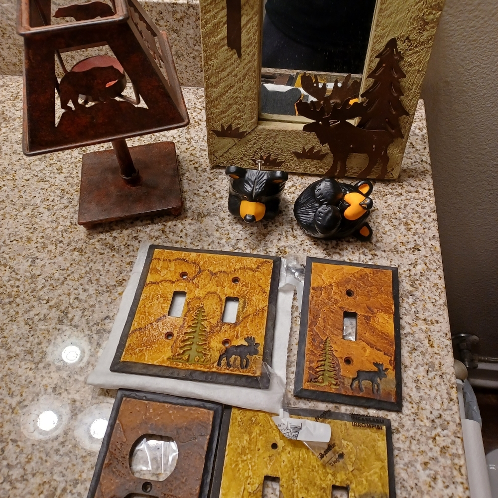 Northwoods cabin lodge moose bear decor